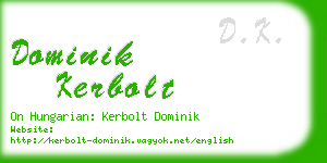 dominik kerbolt business card